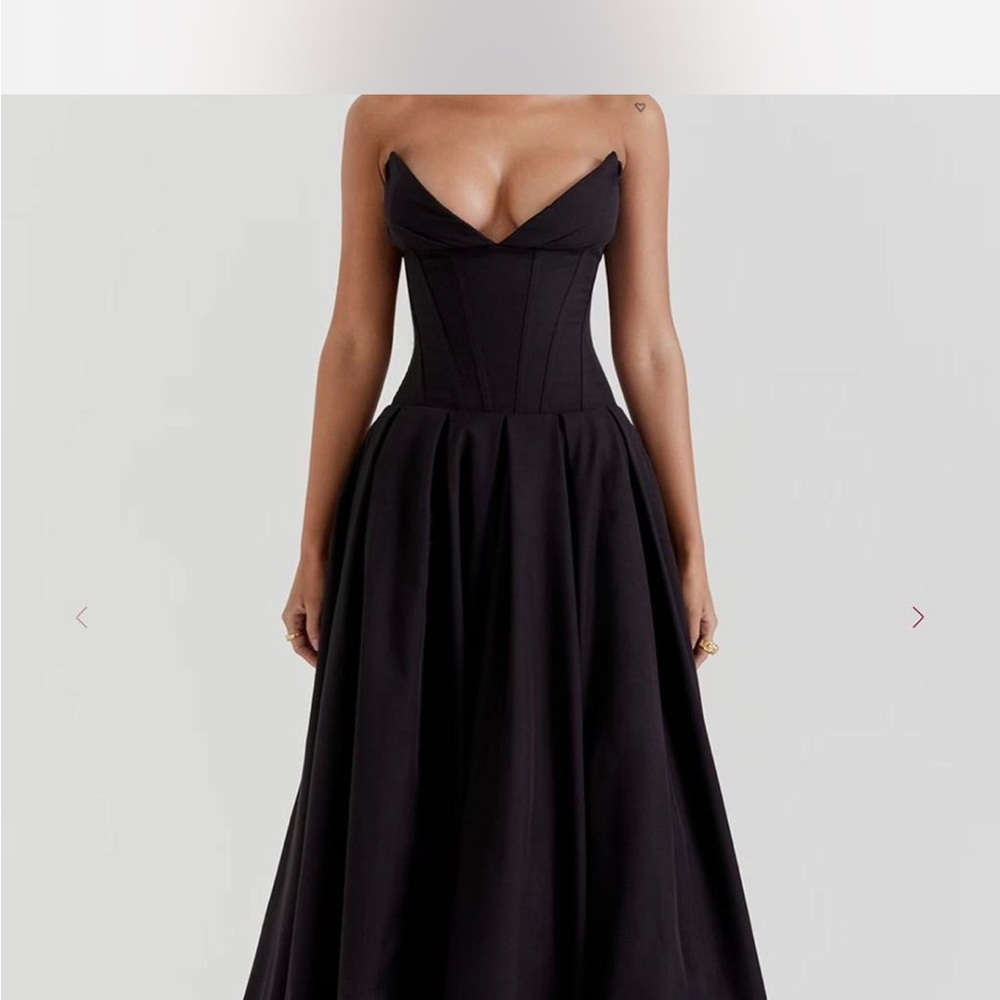 House of CB Black Strapless Gown